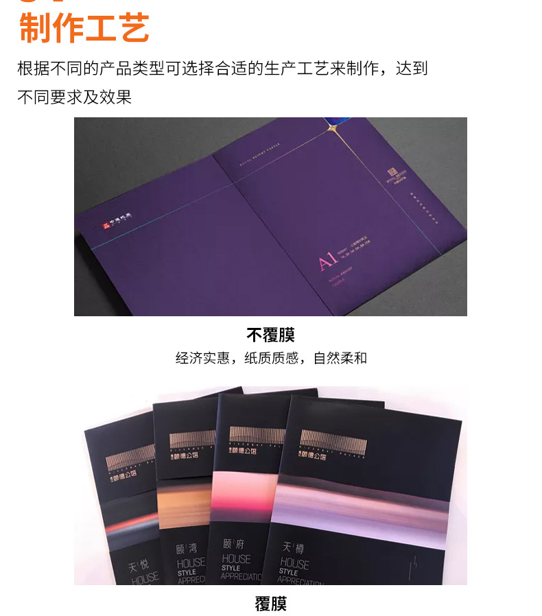 设计印刷房地产楼书户型图三折页印刷售楼部楼书工艺可选厂家批发